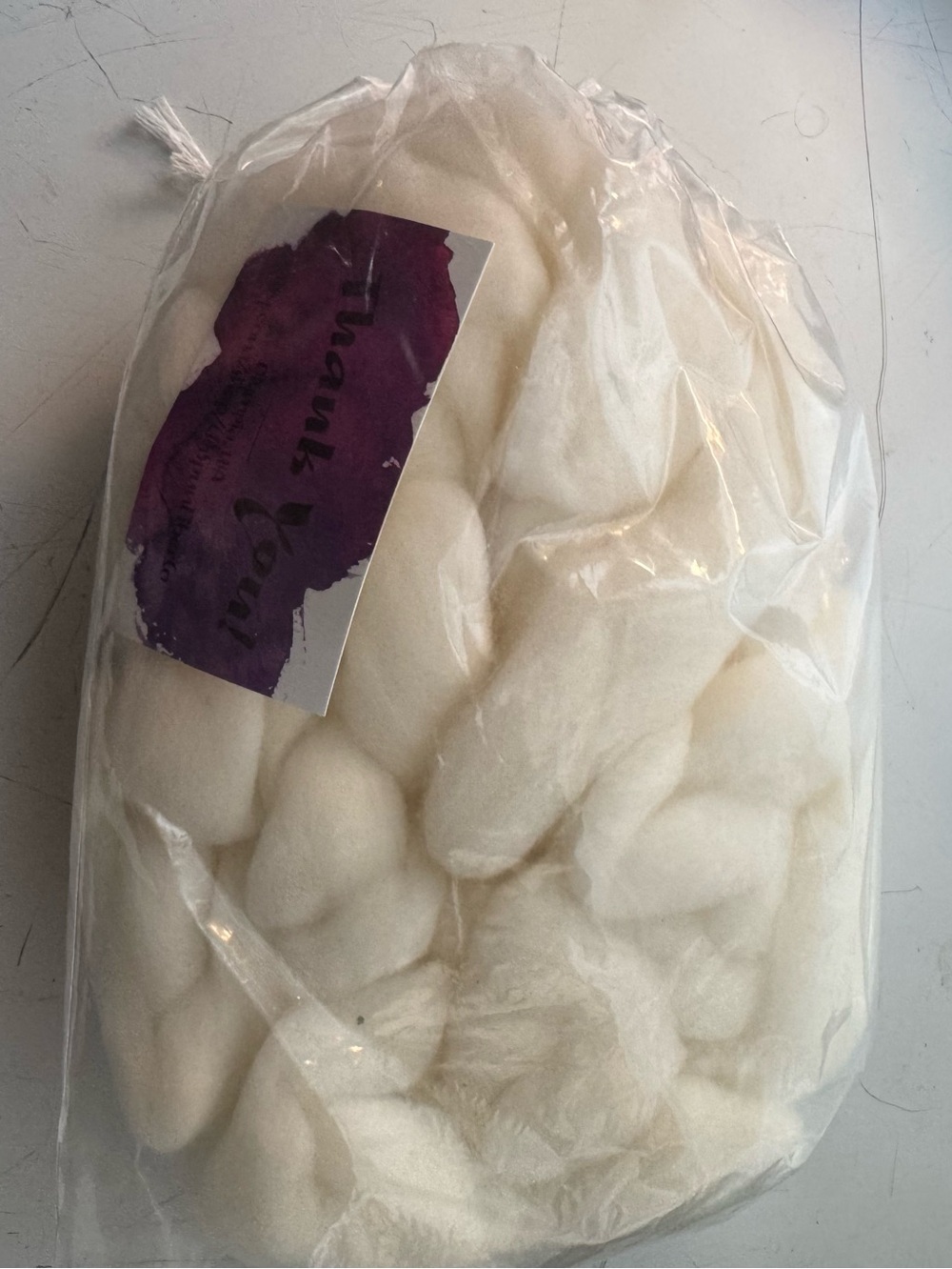 2.1 oz Undyed White Spinning Fiber Roving Top UnSpunFiberCo Indie Dyer Natural